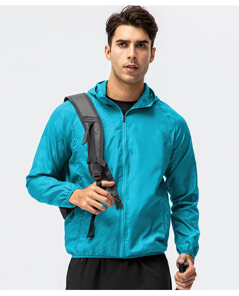 Unisex Waterproof Windbreaker Jacket – Sun Protection & Outdoor Use